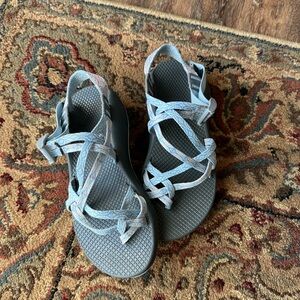 Chaco Women's Sandals - Light Blue and Gray